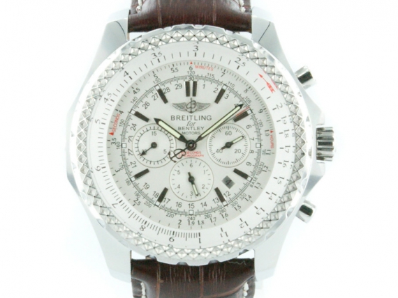 Breitling Bentley Le Mans Chrono leder-weisses Ziffernblatt