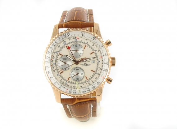 Bentley Old Navitimer rotgold Leder braun